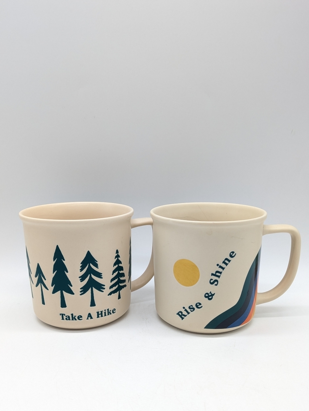 Place & Time Outdoor Hiking Nature Ceramic Coffee Mugs Set Of 2